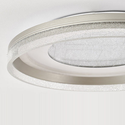 Contemporary Luxury Iron Aluminum Round Shade LED Flush Mount Ceiling Light For Living Room