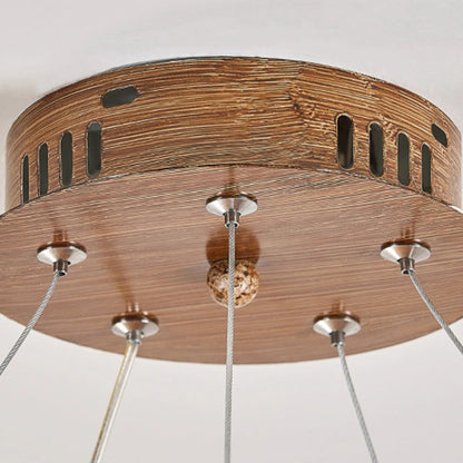 Traditional Vintage Branch Resin Ring Acrylic Ball Shade 6/8/10/12/16-Light Chandelier For Living Room