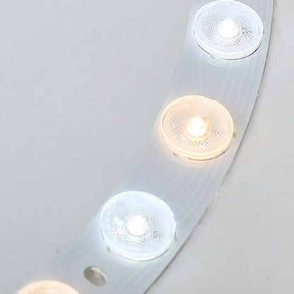 Modern Mid-Century Geometric Circle Hardware Acrylic LED Semi-Flush Mount Ceiling Light For Bedroom