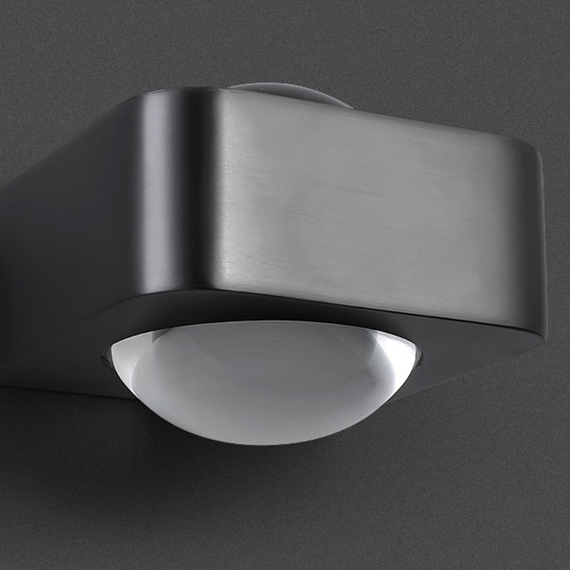 Contemporary Scandinavian Spherical Stainless Steel Glass LED Wall Sconce Lamp For Living Room