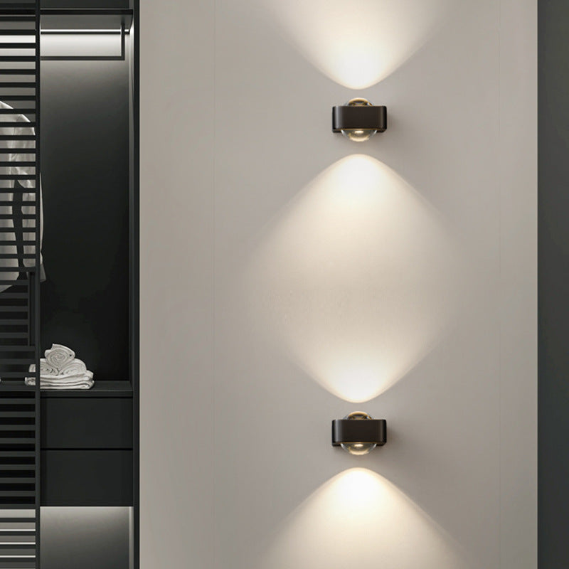 Contemporary Scandinavian Spherical Stainless Steel Glass LED Wall Sconce Lamp For Living Room