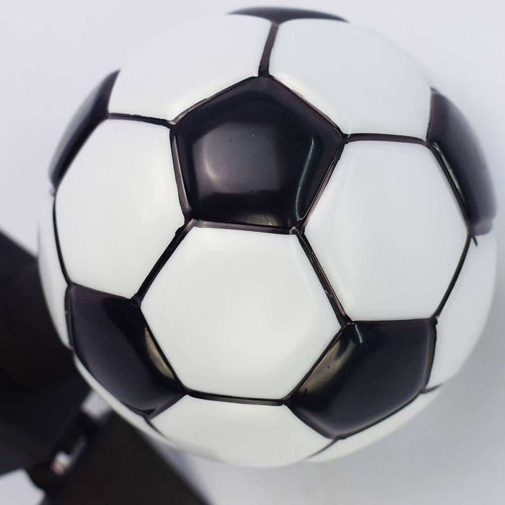 Modern Art Deco Solar Round Football PS PP LED Outdoor Light For Garden