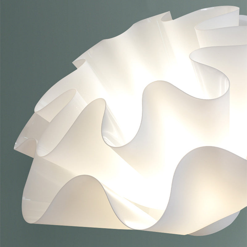Modern Minimalist Flower-shaped Acrylic Iron 1-Light Semi-Flush Mount Ceiling Light For Bedroom