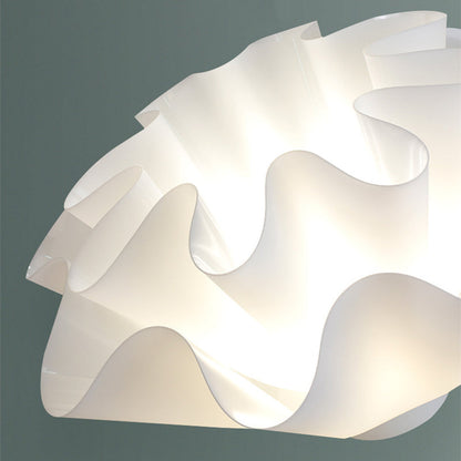 Modern Minimalist Flower-shaped Acrylic Iron 1-Light Semi-Flush Mount Ceiling Light For Bedroom