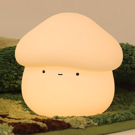 Contemporary Creative ABS Silicone Mushroom-shaped Kids USB Charging LED Table Lamp Night Light With Timer Function For Bedroom