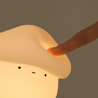 Contemporary Creative ABS Silicone Mushroom-shaped Kids USB Charging LED Table Lamp Night Light With Timer Function For Bedroom