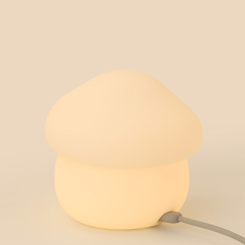 Contemporary Creative ABS Silicone Mushroom-shaped Kids USB Charging LED Table Lamp Night Light With Timer Function For Bedroom