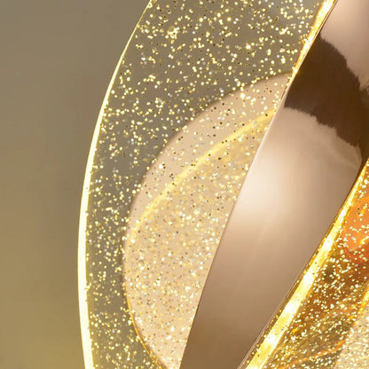 Contemporary Luxury Spiral Shape Acrylic Iron LED Wall Sconce Lamp For Bedroom