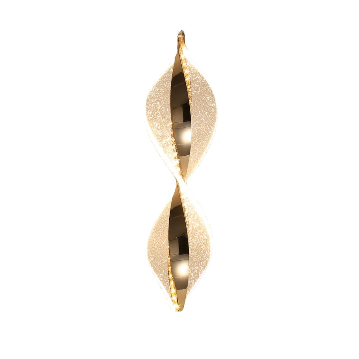 Contemporary Luxury Spiral Shape Acrylic Iron LED Wall Sconce Lamp For Bedroom
