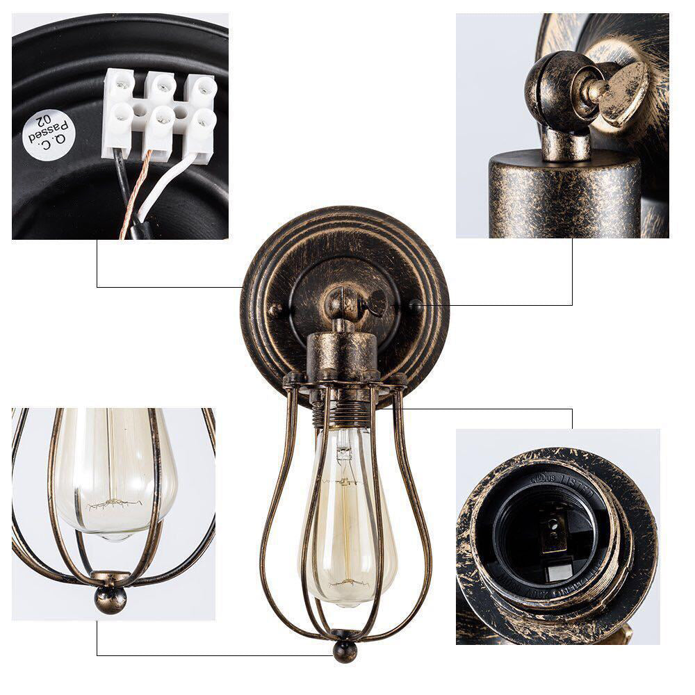 Contemporary Industrial Pot Lid Iron 1-Light Wall Sconce Lamp For Dining Room