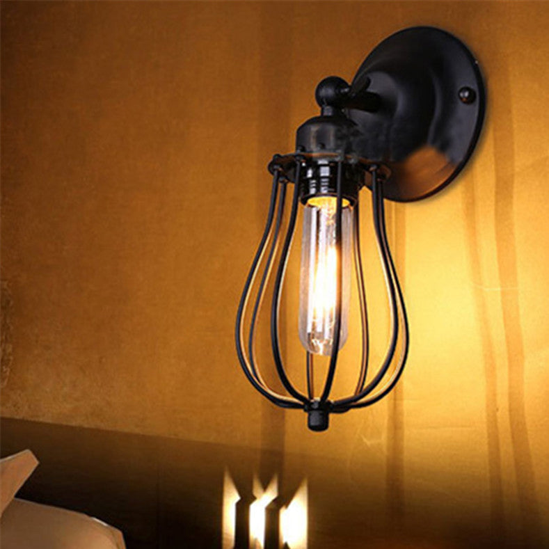 Contemporary Industrial Pot Lid Iron 1-Light Wall Sconce Lamp For Dining Room