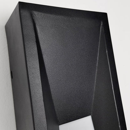 Modern Minimalist Waterproof Rectangular Stainless Steel Acrylic LED Outdoor Wall Sconce Lamp For Garden