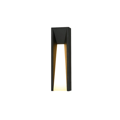 Modern Minimalist Waterproof Rectangular Stainless Steel Acrylic LED Outdoor Wall Sconce Lamp For Garden