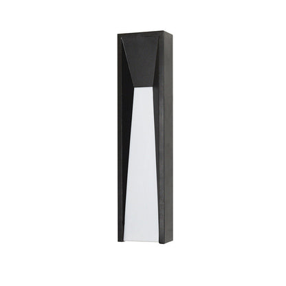 Modern Minimalist Waterproof Rectangular Stainless Steel Acrylic LED Outdoor Wall Sconce Lamp For Garden