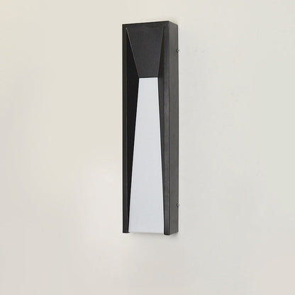 Modern Minimalist Waterproof Rectangular Stainless Steel Acrylic LED Outdoor Wall Sconce Lamp For Garden