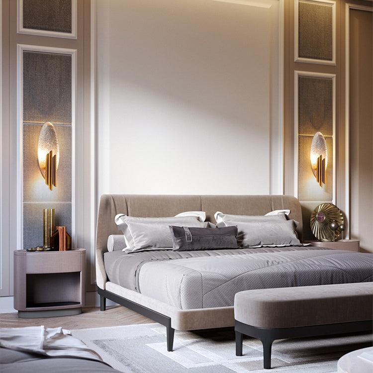 Contemporary Creative Elliptical Iron Resin 2-Light Wall Sconce Lamp For Bedroom