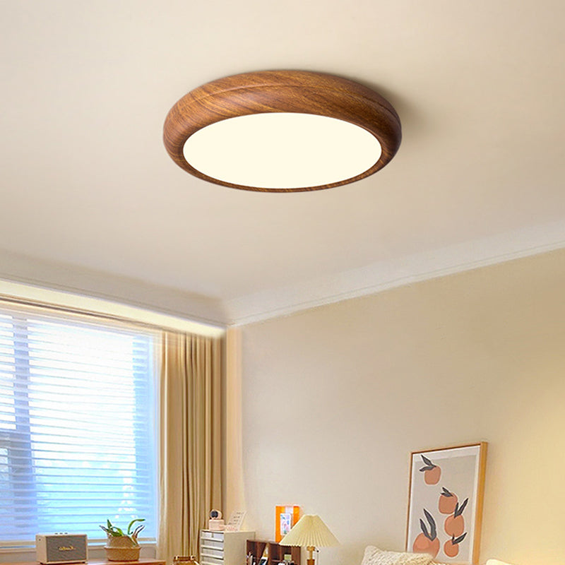 Modern Minimalist Round Iron Acrylic LED Flush Mount Ceiling Light For Bedroom