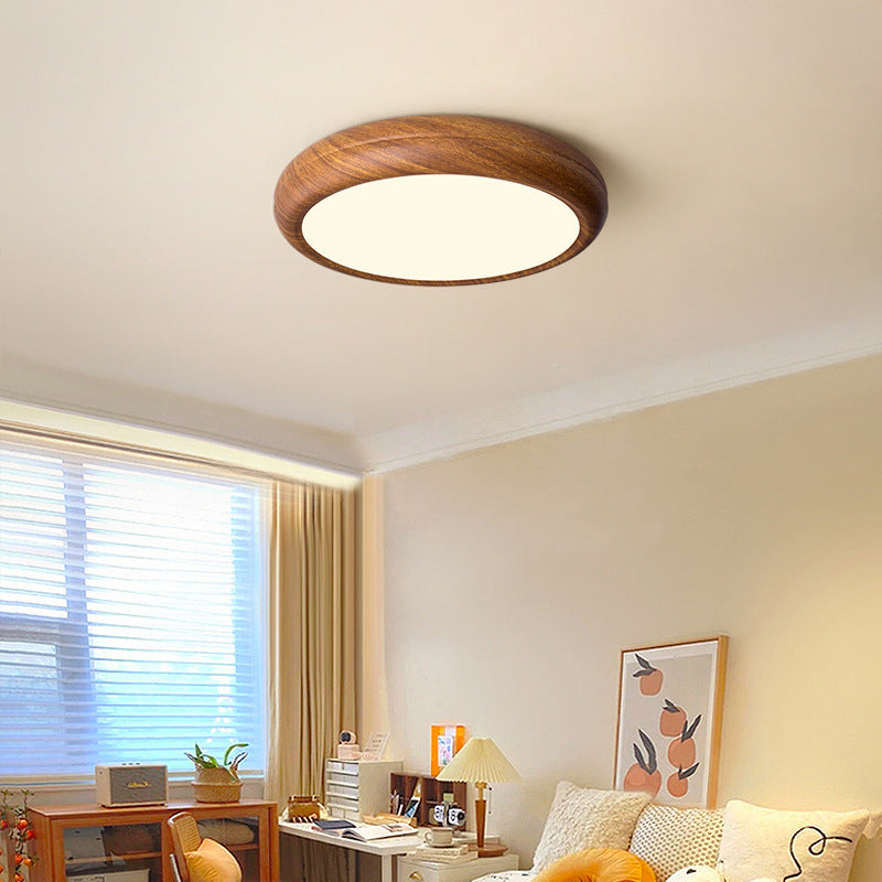 Modern Minimalist Round Iron Acrylic LED Flush Mount Ceiling Light For Bedroom