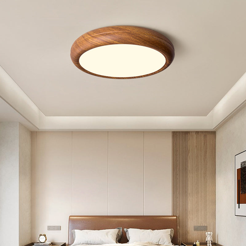 Modern Minimalist Round Iron Acrylic LED Flush Mount Ceiling Light For Bedroom