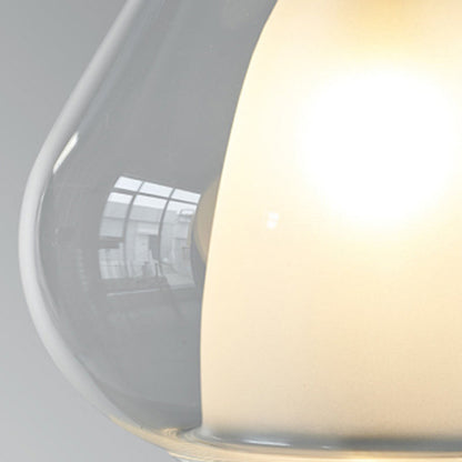 Modern Minimalist Water Droplet Iron Glass 1-Light Pendant Light For Living Room