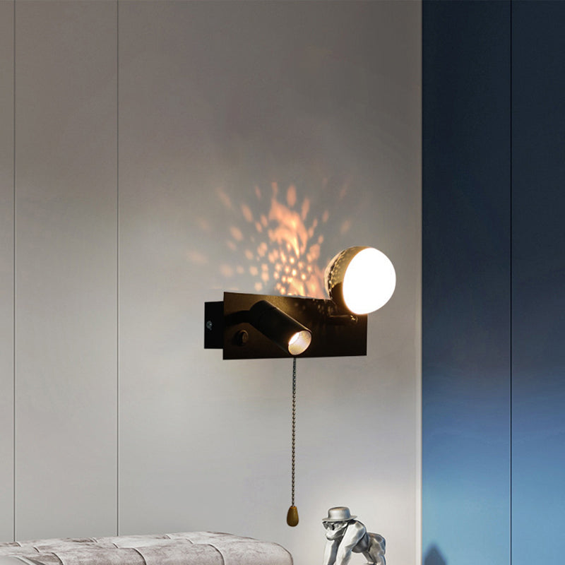 Contemporary Creative Rectangle Iron & PC Rotatable LED Wall Sconce Lamp For Bedroom