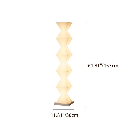 Contemporary Creative Geometry Iron Stainless Steel Plastic Glass LED Standing Floor Lamp For Living Room