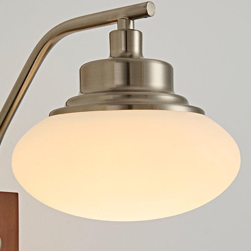 Traditional Vintage Pumpkin & Oval Solid Wood Iron Resin Zipper 1-Light Wall Sconce Lamp For Bedroom