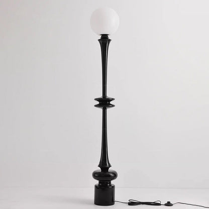 Modern Minimalist Round Resin Acrylic 1-Light Standing Floor Lamp For Living Room