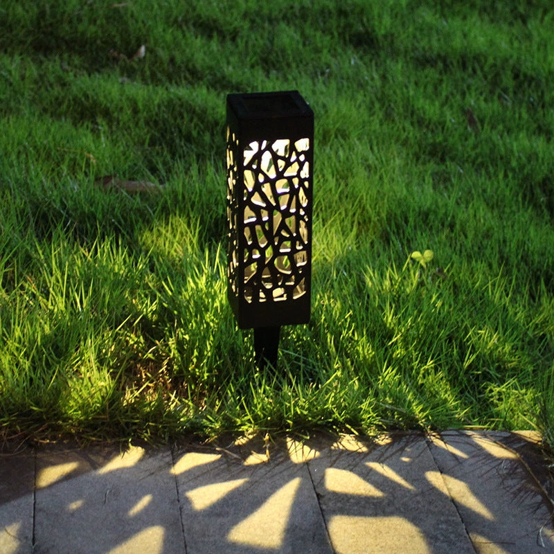 Modern Simplicity Solar Waterproof Rectangular ABS Plastic LED Outdoor Light For Garden