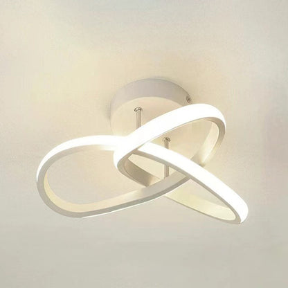 Modern Simplicity Geometric Aluminum Iron Silicone LED Semi-Flush Mount Ceiling Light For Hallway