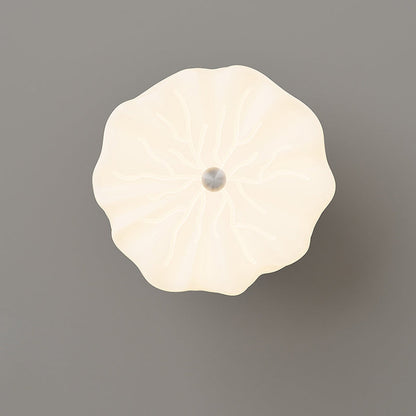Traditional Vintage Flower Iron PE LED Semi-Flush Mount Ceiling Light For Bedroom