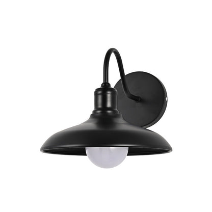 Contemporary Industrial Pot Lid Iron 1-Light Wall Sconce Lamp For Hallway
