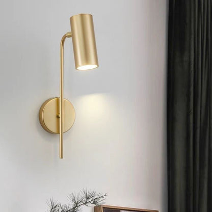 Contemporary Industrial Rotatable Cylindrical Iron 1-Light Wall Sconce Lamp For Bedroom