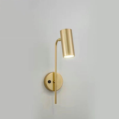 Contemporary Industrial Rotatable Cylindrical Iron 1-Light Wall Sconce Lamp For Bedroom