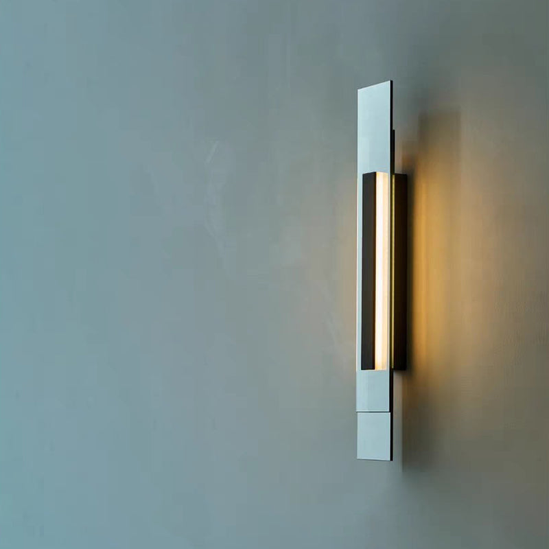 Contemporary Industrial Interlaced Rectangular Iron Glass LED Wall Sconce Lamp For Hallway
