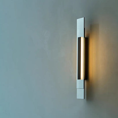 Contemporary Industrial Interlaced Rectangular Iron Glass LED Wall Sconce Lamp For Hallway
