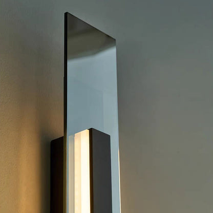 Contemporary Industrial Interlaced Rectangular Iron Glass LED Wall Sconce Lamp For Hallway