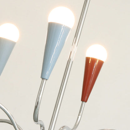 Modern Minimalist Tree Branch Iron Carbon Steel 6/9/12-Light Chandelier For Living Room