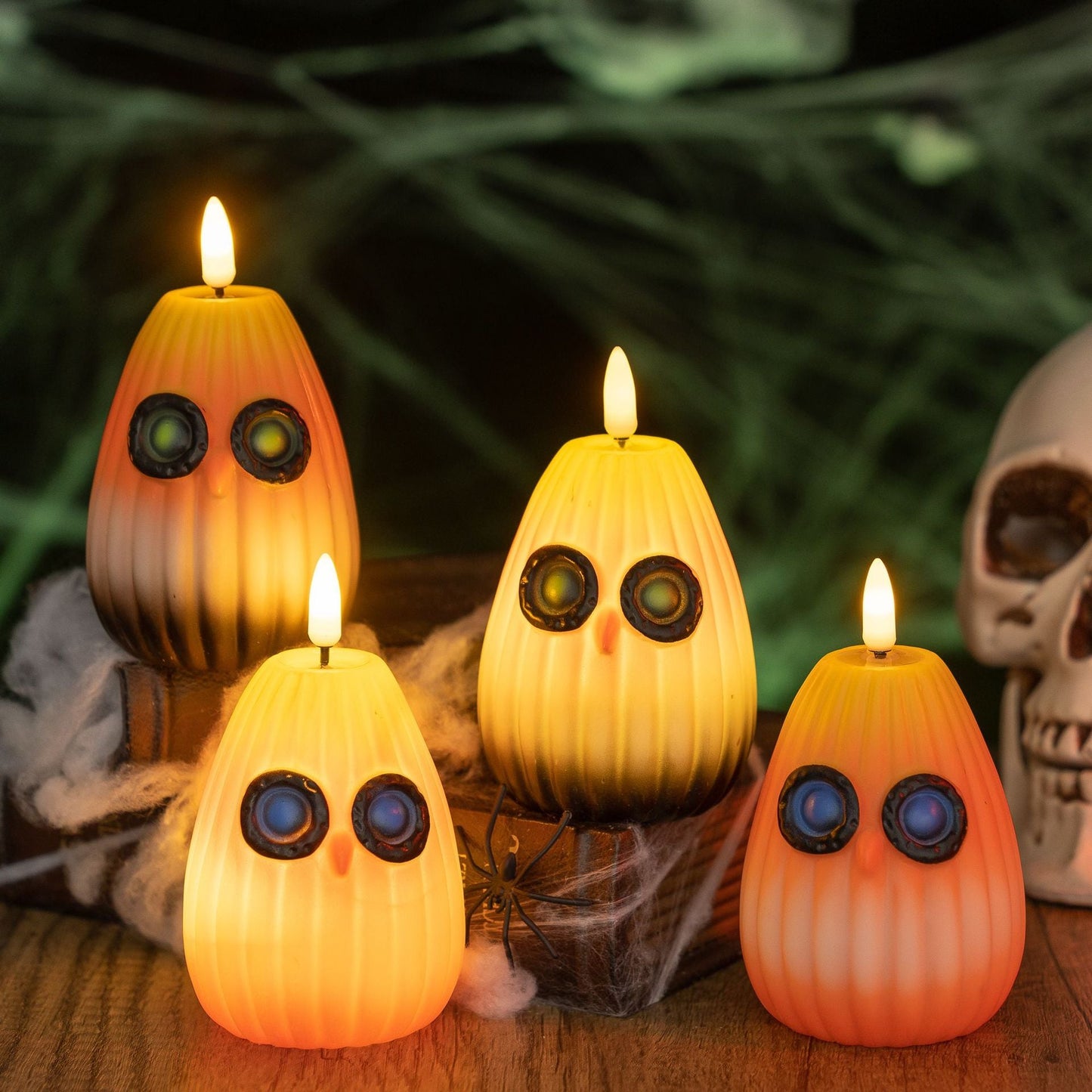 Contemporary Creative Halloween Owl PVC LED Kids Decorative Night Light For Bedroom