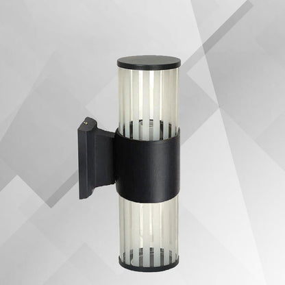 Traditional European Waterproof Aluminum Glass Linear 2-Light Wall Sconce Lamp For Garden