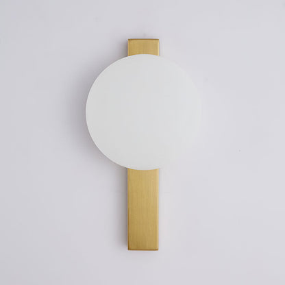 Modern Minimalist Iron Plastic Round LED Wall Sconce Lamp For Bedroom