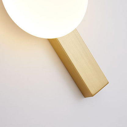 Modern Minimalist Iron Plastic Round LED Wall Sconce Lamp For Bedroom