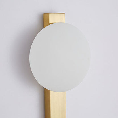 Modern Minimalist Iron Plastic Round LED Wall Sconce Lamp For Bedroom