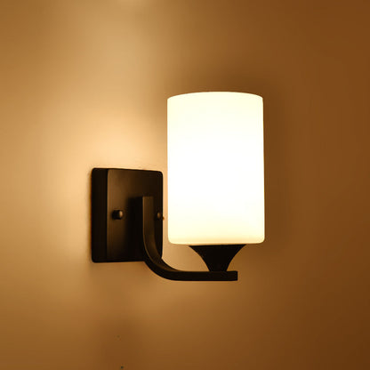 Modern Minimalist Iron Glass Linear 1/2 Light Wall Sconce Lamp For Bedroom