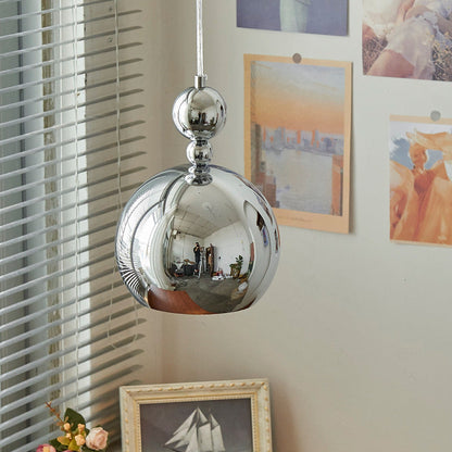 Traditional Vintage Metal Glass Cup 1-Light Pendant Light For Dining Room