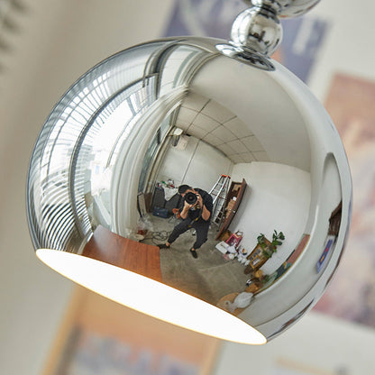 Traditional Vintage Metal Glass Cup 1-Light Pendant Light For Dining Room