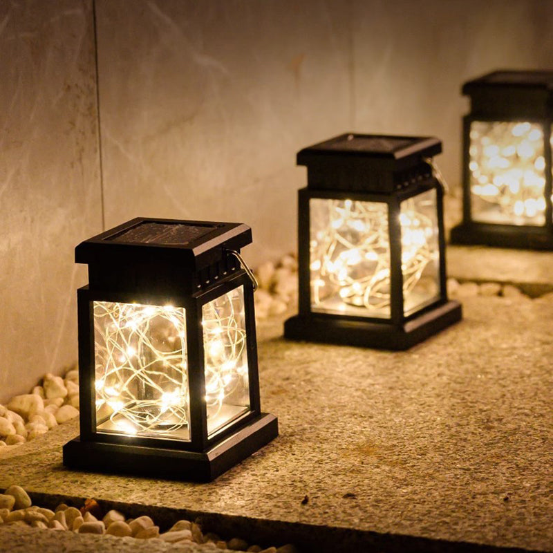 Modern Art Deco Waterproof Solar PC ABS Metal Square LED Landscape Lighting Outdoor Light For Garden