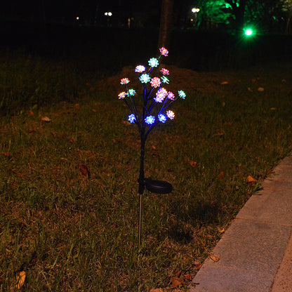 Modern Art Deco Waterproof Solar Copper Iron PVC Steel Flower LED Landscape Lighting Outdoor Light For Garden