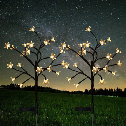 Modern Art Deco Waterproof Solar Copper Iron PVC Steel Flower LED Landscape Lighting Outdoor Light For Garden