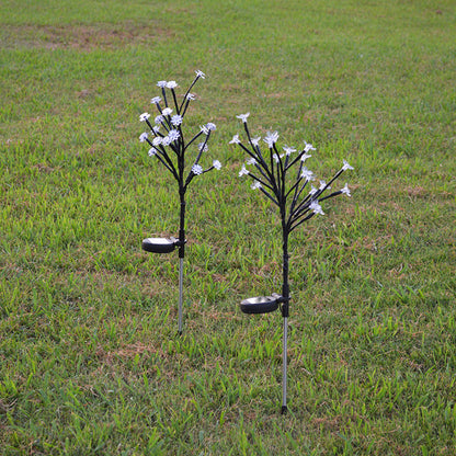 Modern Art Deco Waterproof Solar Copper Iron PVC Steel Flower LED Landscape Lighting Outdoor Light For Garden